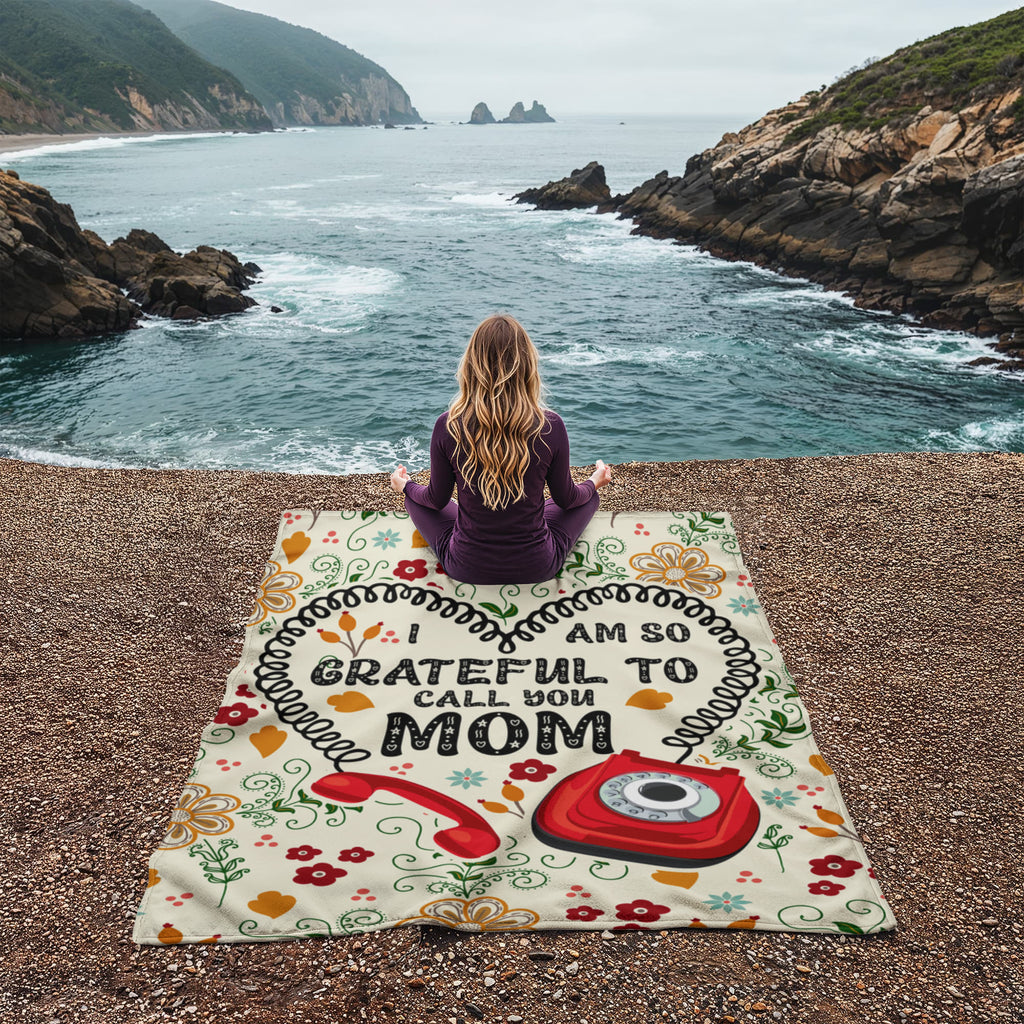 To My Mom – So Grateful to Call You Mom Coral Fleece Blanket
