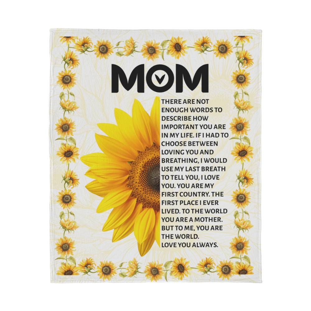 Dear Mom There Are Not Enough Words Jersey Fleece Blanket
