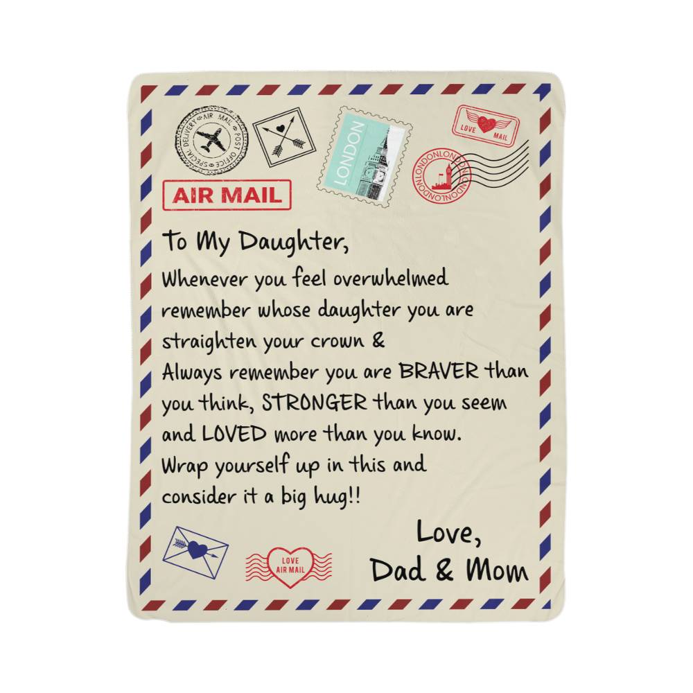 To Our Daughter You Are Loved Sherpa Blanket From Mom and Dad