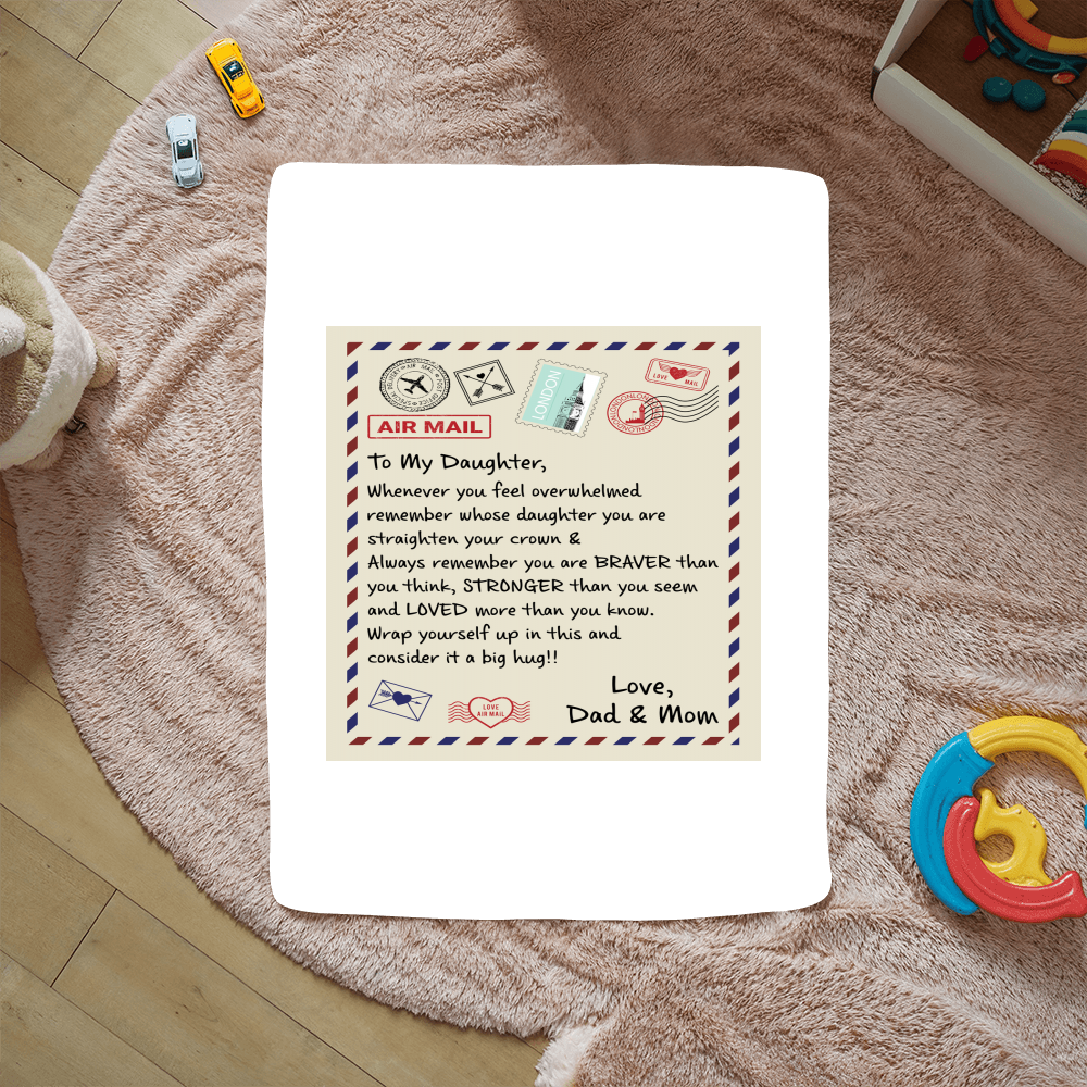 To Our Daughter You Are Loved Sherpa Blanket From Mom and Dad