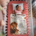 To My Daughter Never Feel Alone Sherpa Fleece Blanket