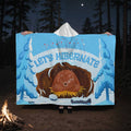Let’s Hibernate Hooded Sherpa Fleece Blanket – Cozy Bear Design