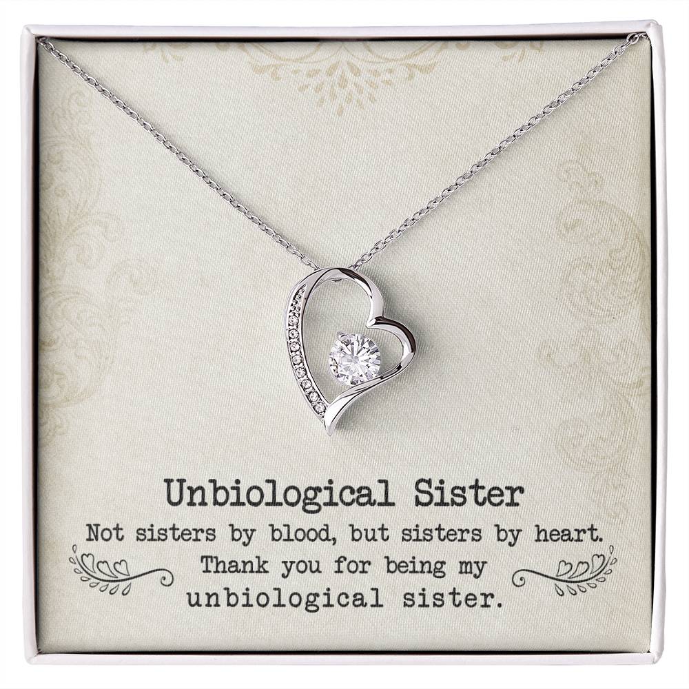 To My Unbiological Sister – Forever Love Necklace | Chosen Family Gift