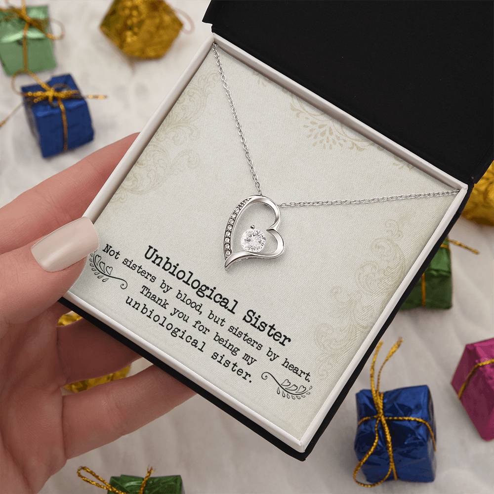 To My Unbiological Sister – Forever Love Necklace | Chosen Family Gift