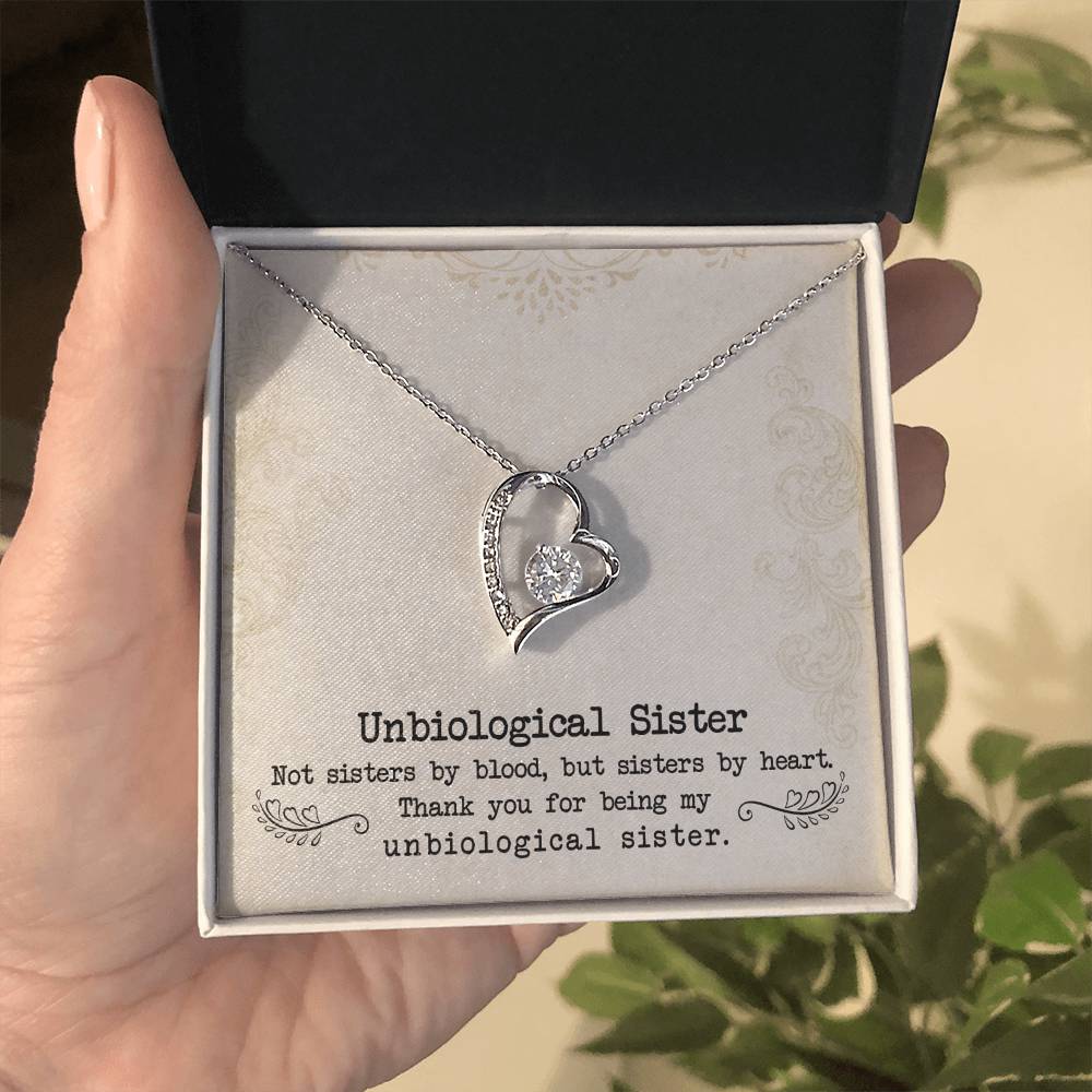 To My Unbiological Sister – Forever Love Necklace | Chosen Family Gift