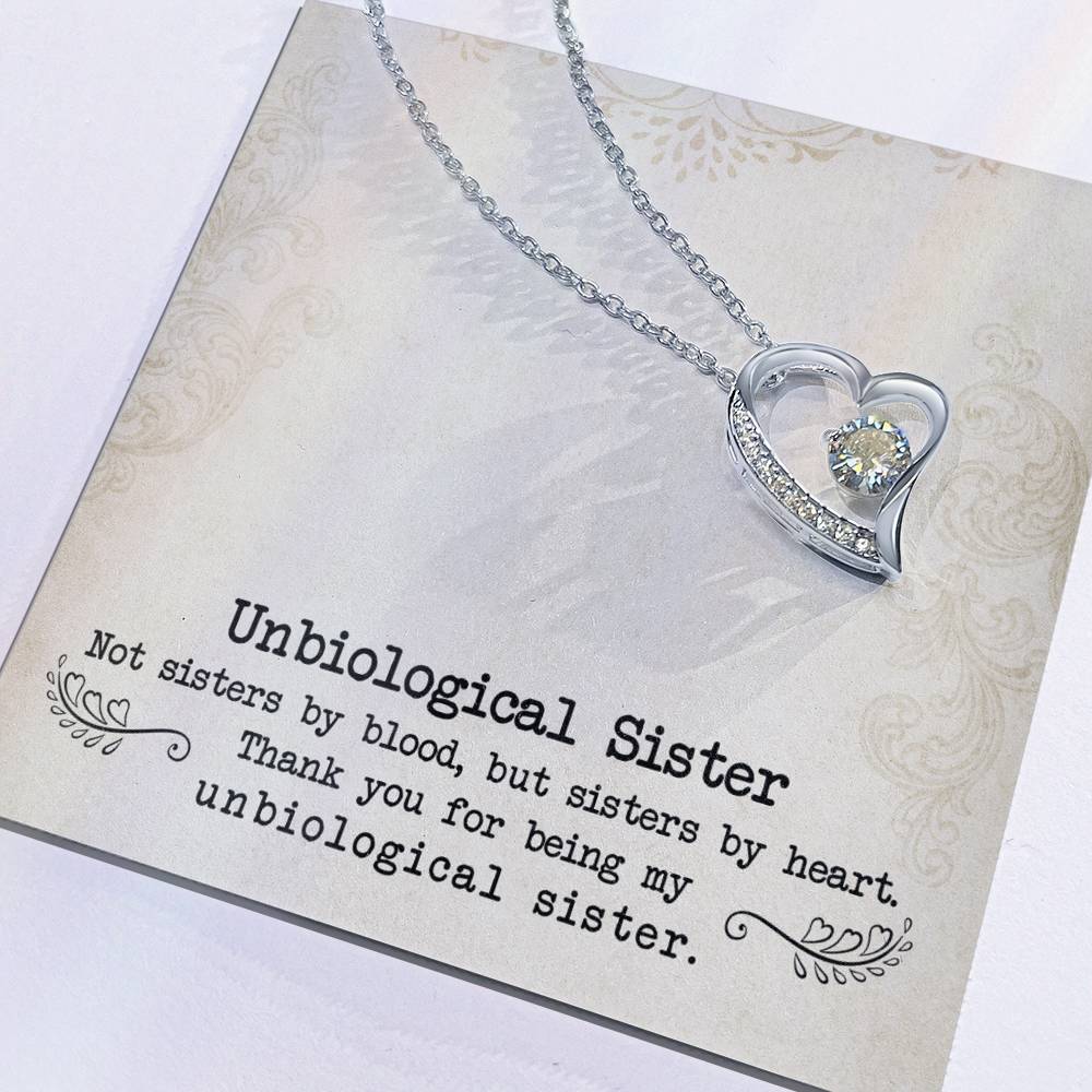 To My Unbiological Sister – Forever Love Necklace | Chosen Family Gift