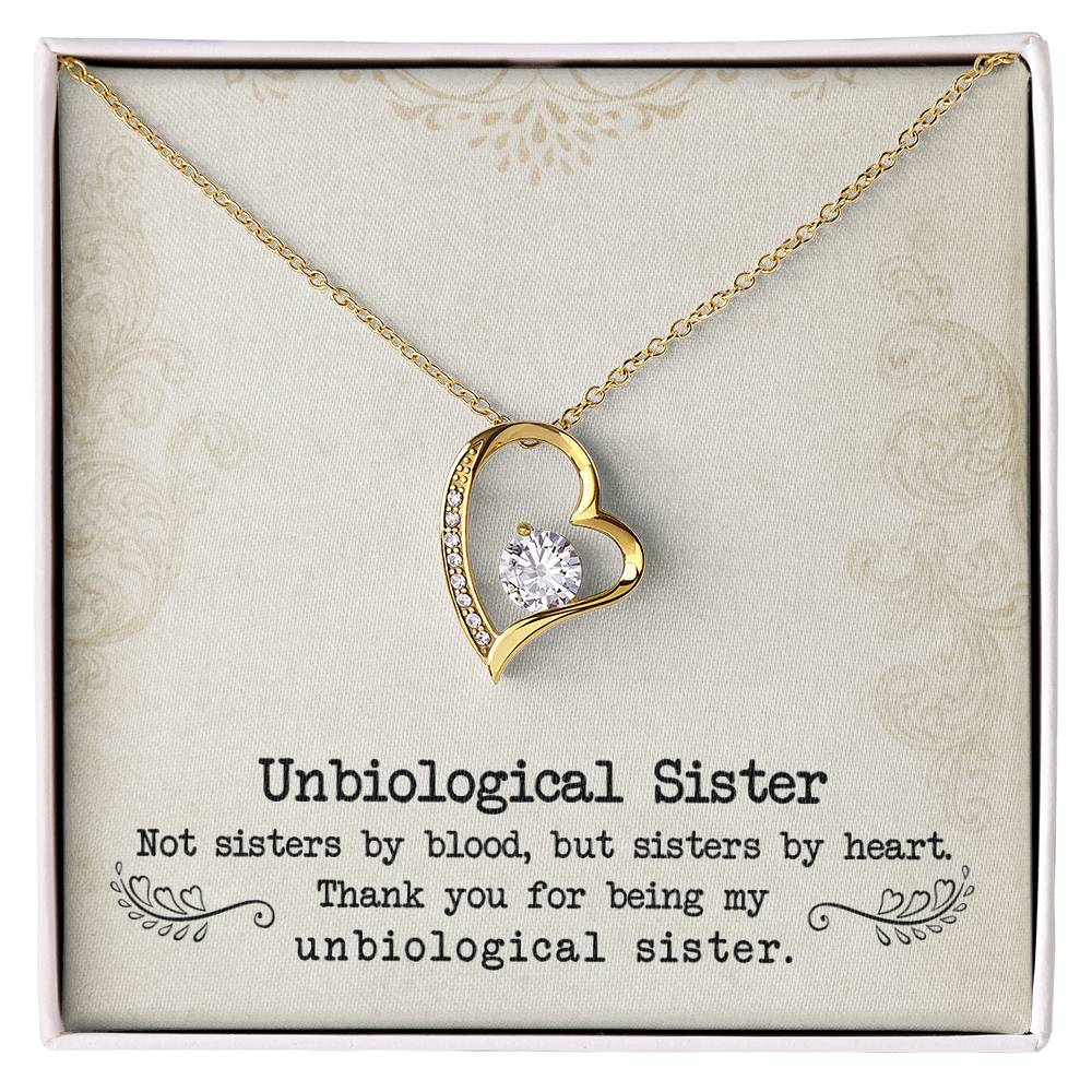 To My Unbiological Sister – Forever Love Necklace | Chosen Family Gift
