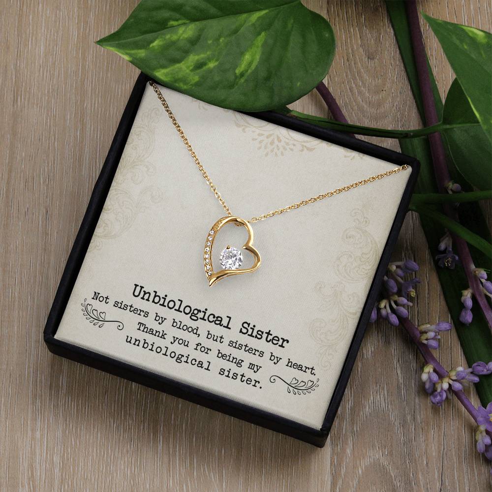 To My Unbiological Sister – Forever Love Necklace | Chosen Family Gift