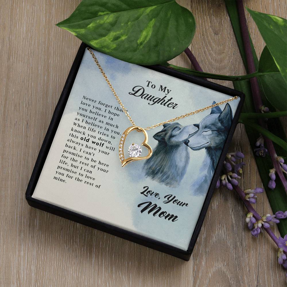 To My Daughter – This Old Wolf Has Your Back Forever Love Necklace | Love, Mom