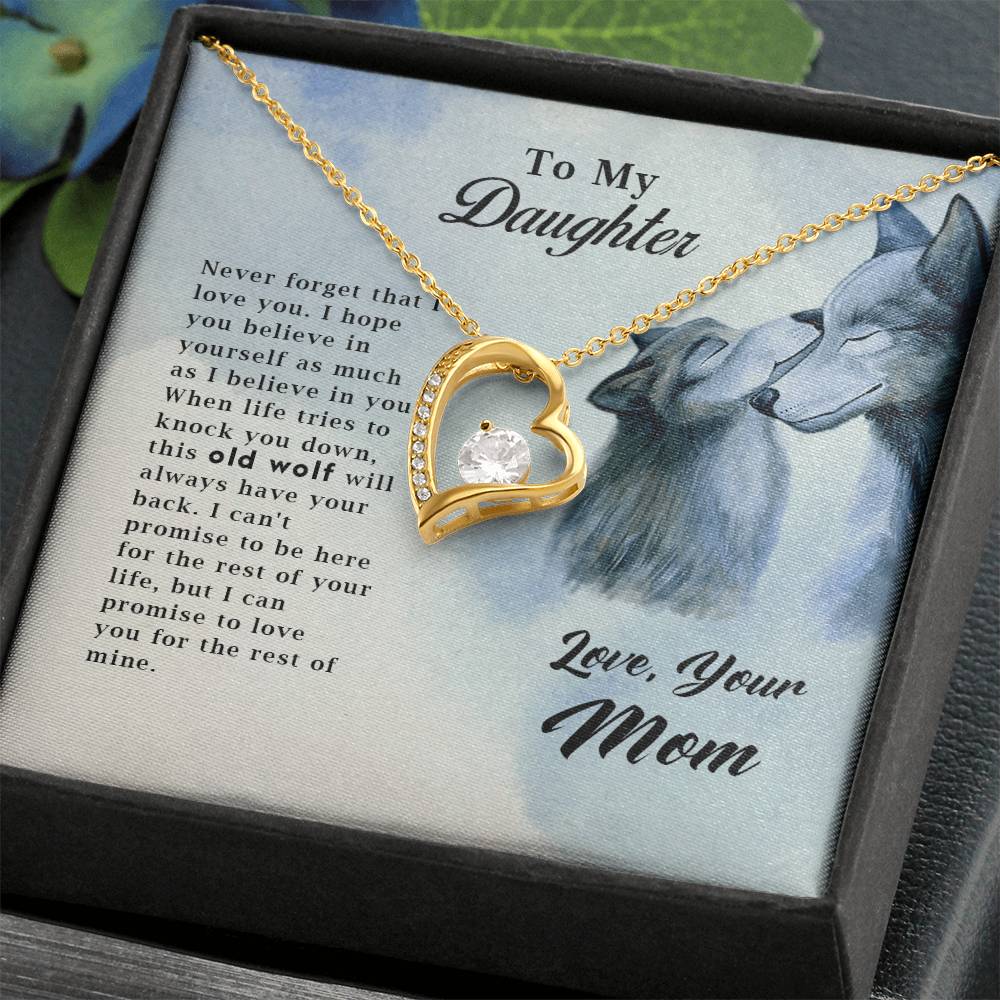 To My Daughter – This Old Wolf Has Your Back Forever Love Necklace | Love, Mom