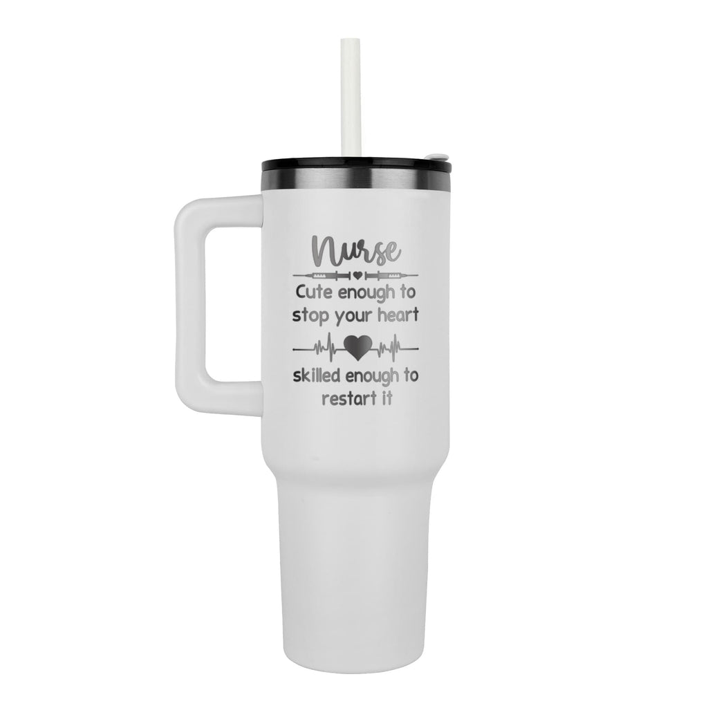 Nurse 40 oz Laser-Engraved Insulated Tumbler