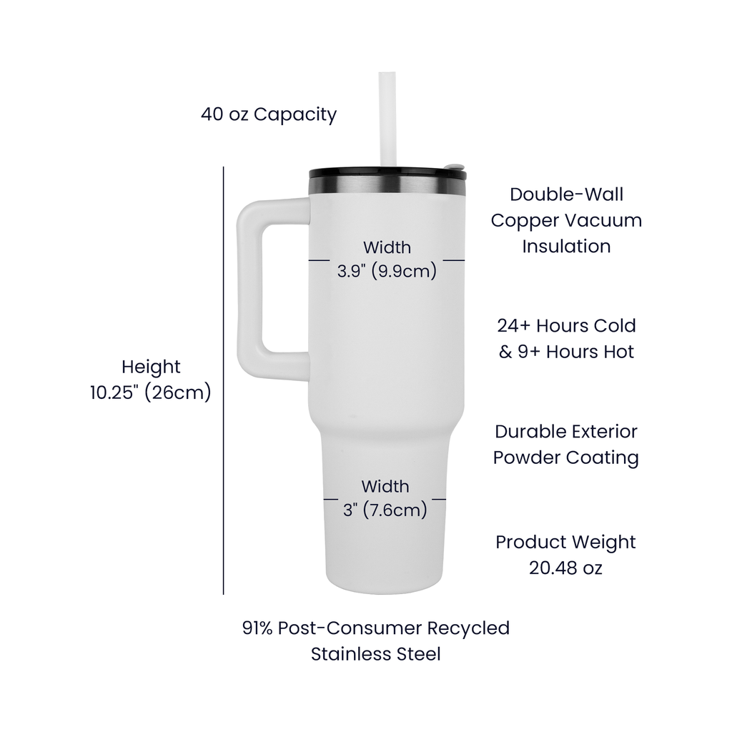 Nurse 40 oz Laser-Engraved Insulated Tumbler