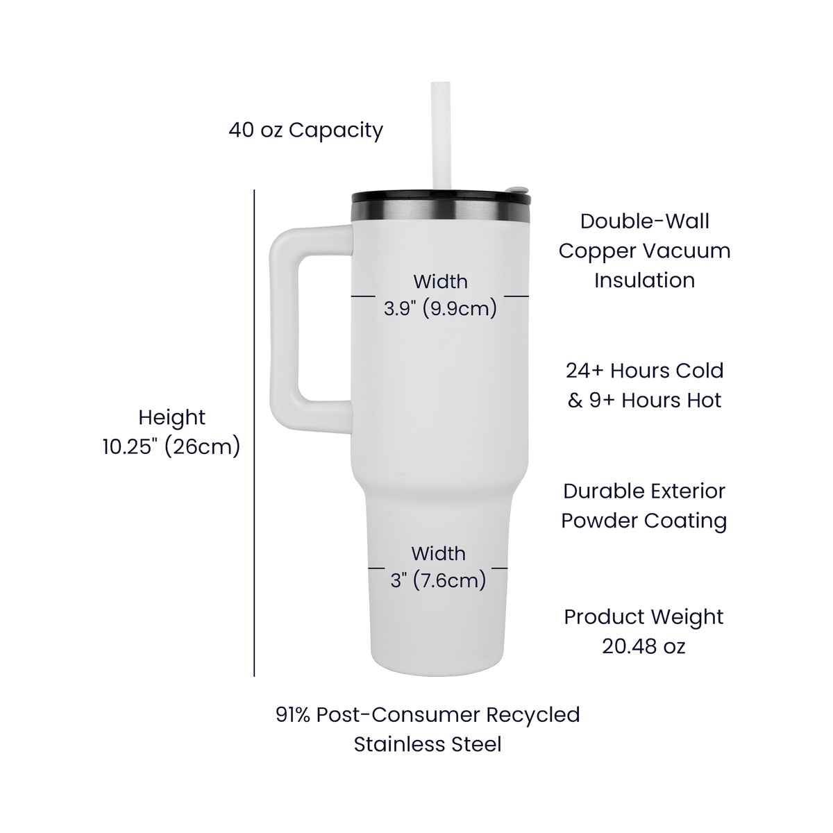 Dad 40 oz Laser-Engraved Insulated Tumbler
