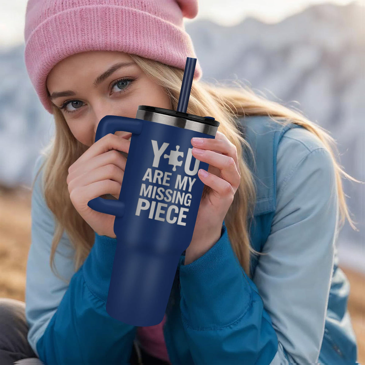 You Are My Missing Piece – Engraved 40 oz. Tumbler