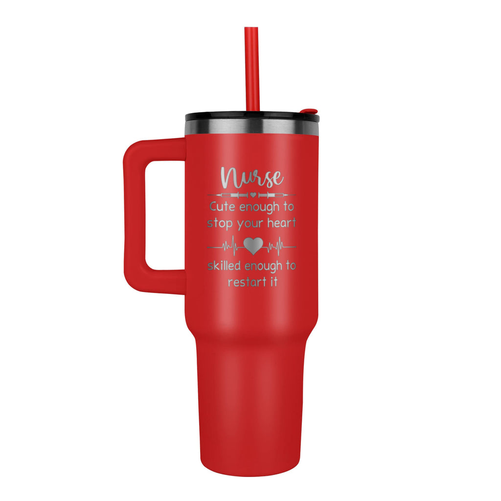 Nurse 40 oz Laser-Engraved Insulated Tumbler