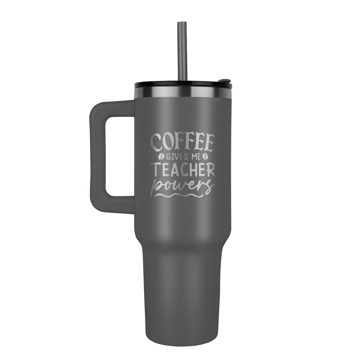 Coffee Gives Me Teacher Powers 40 oz Engraved Tumbler