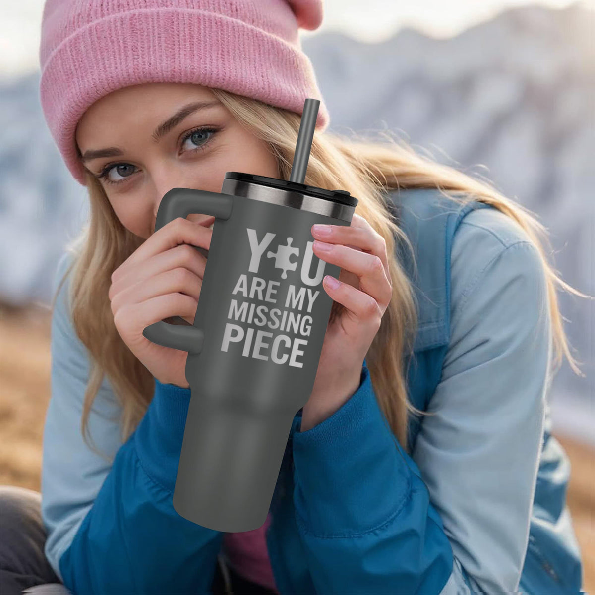 You Are My Missing Piece – Engraved 40 oz. Tumbler