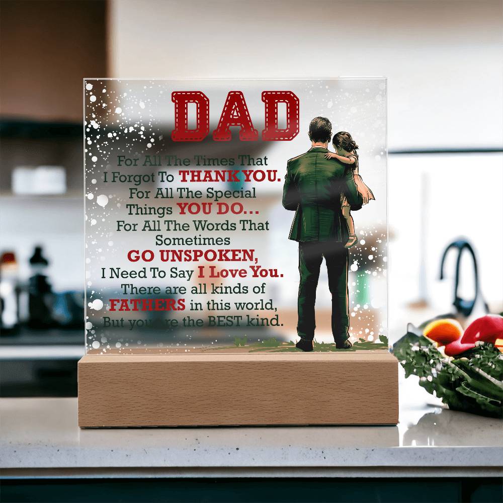 Thank You Dad LED Acrylic Plaque