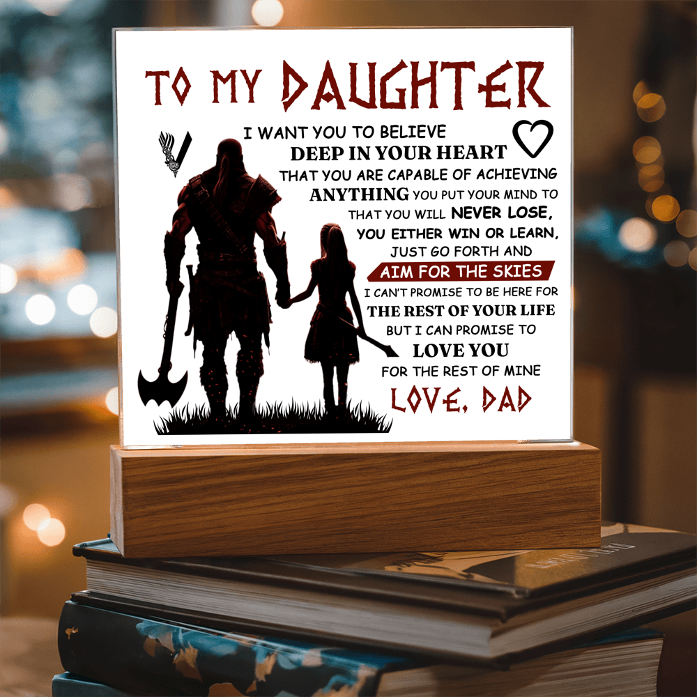 To My Daughter Beyond the Skies LED Acrylic Plaque