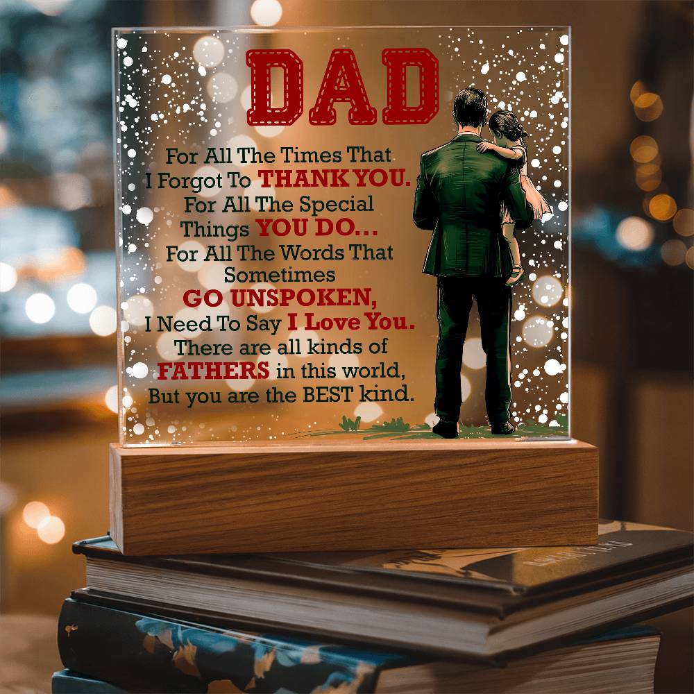 Thank You Dad LED Acrylic Plaque