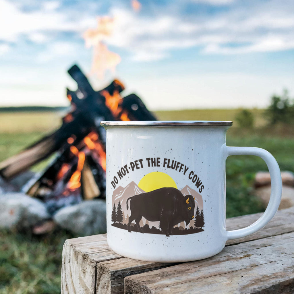 Fluffy Cows 12 oz Stainless-Steel Camping Mug