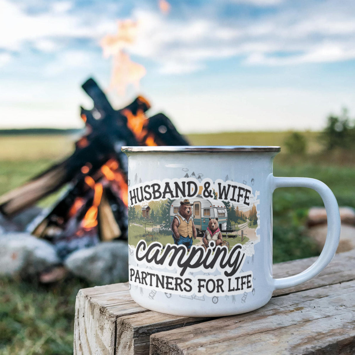 Camping Partners for Life 12 oz Stainless-Steel Mug
