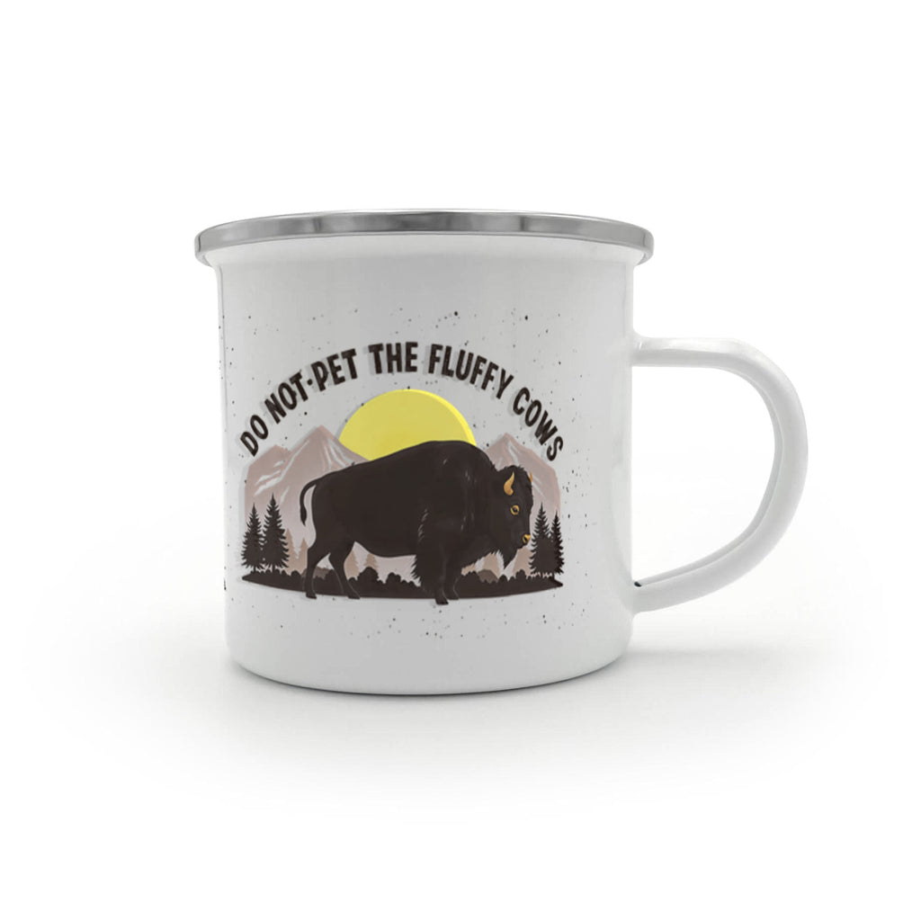 Fluffy Cows 12 oz Stainless-Steel Camping Mug