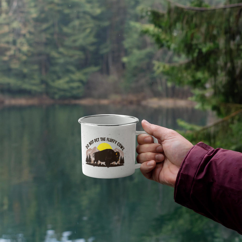 Fluffy Cows 12 oz Stainless-Steel Camping Mug