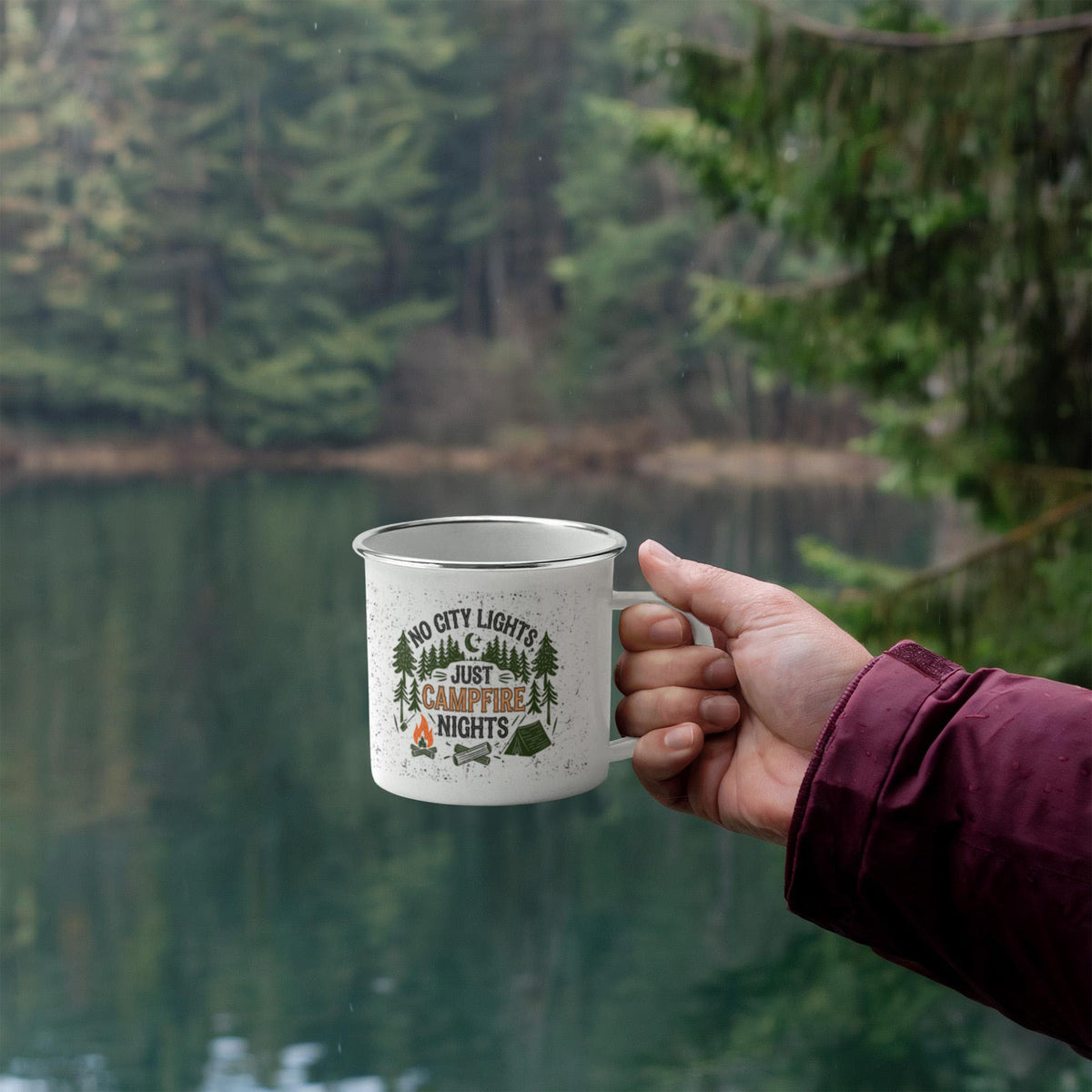 No City Lights 12 oz Stainless-Steel Camping Mug