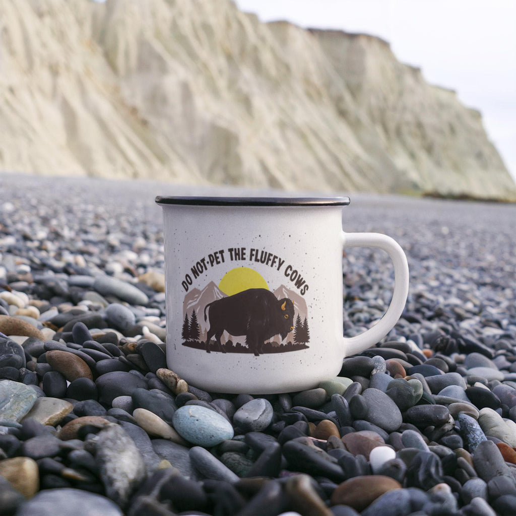 Fluffy Cows 12 oz Stainless-Steel Camping Mug