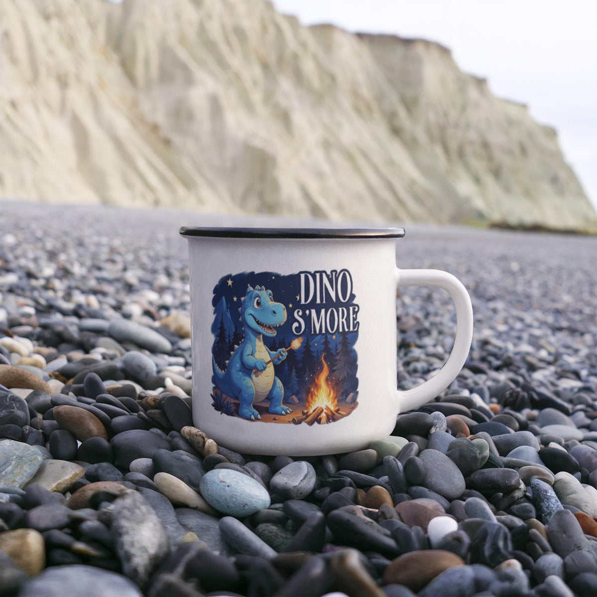 Dinosaur S’mores 12 oz Stainless-Steel Camping Mug
