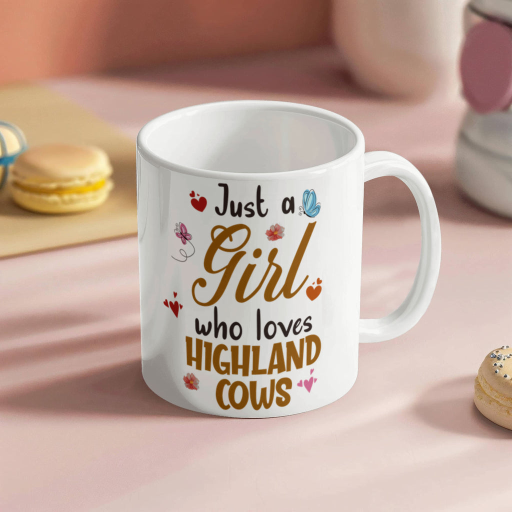 Just a Girl Who Loves Highland Cows Ceramic Mug