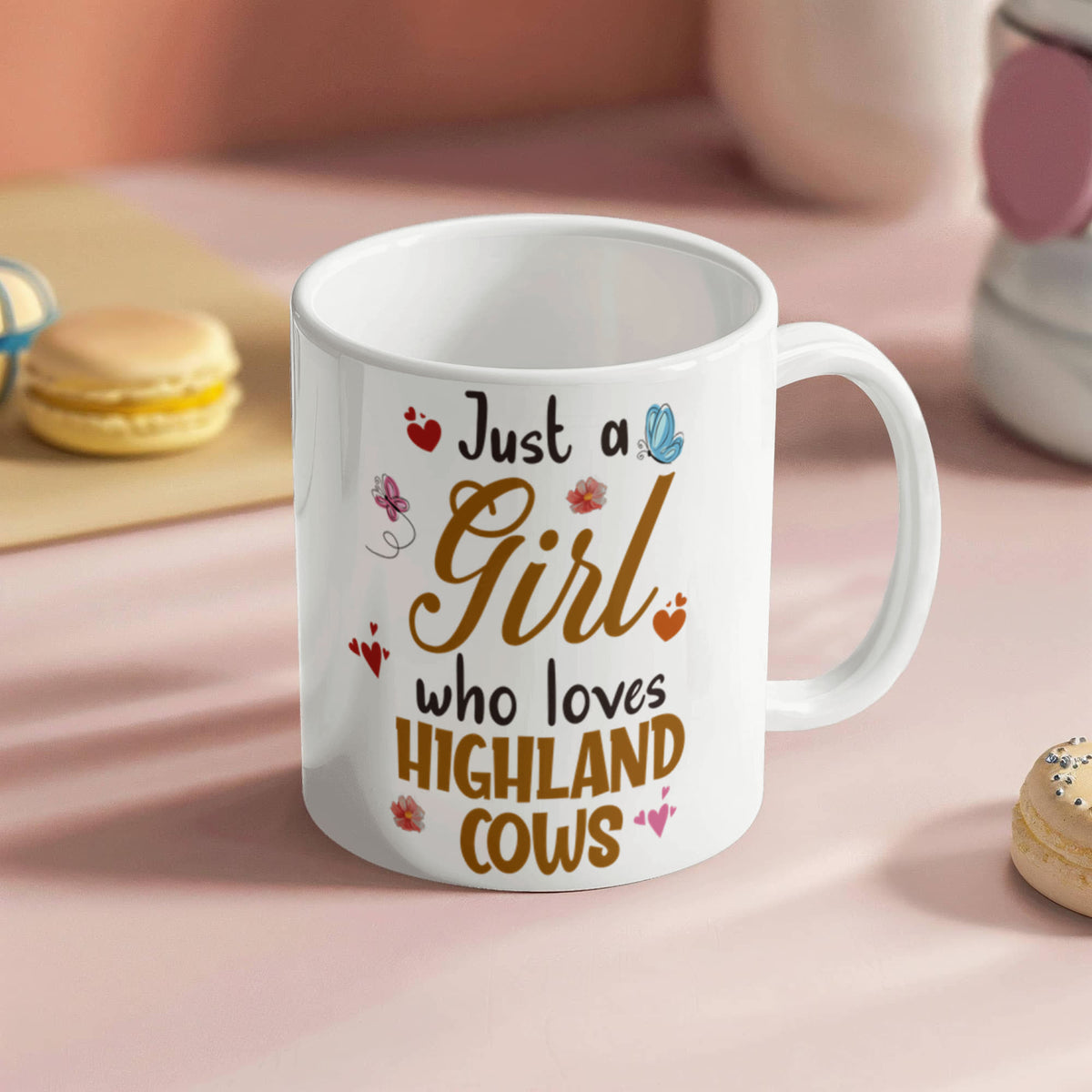 Just a Girl Who Loves Highland Cows Ceramic Mug