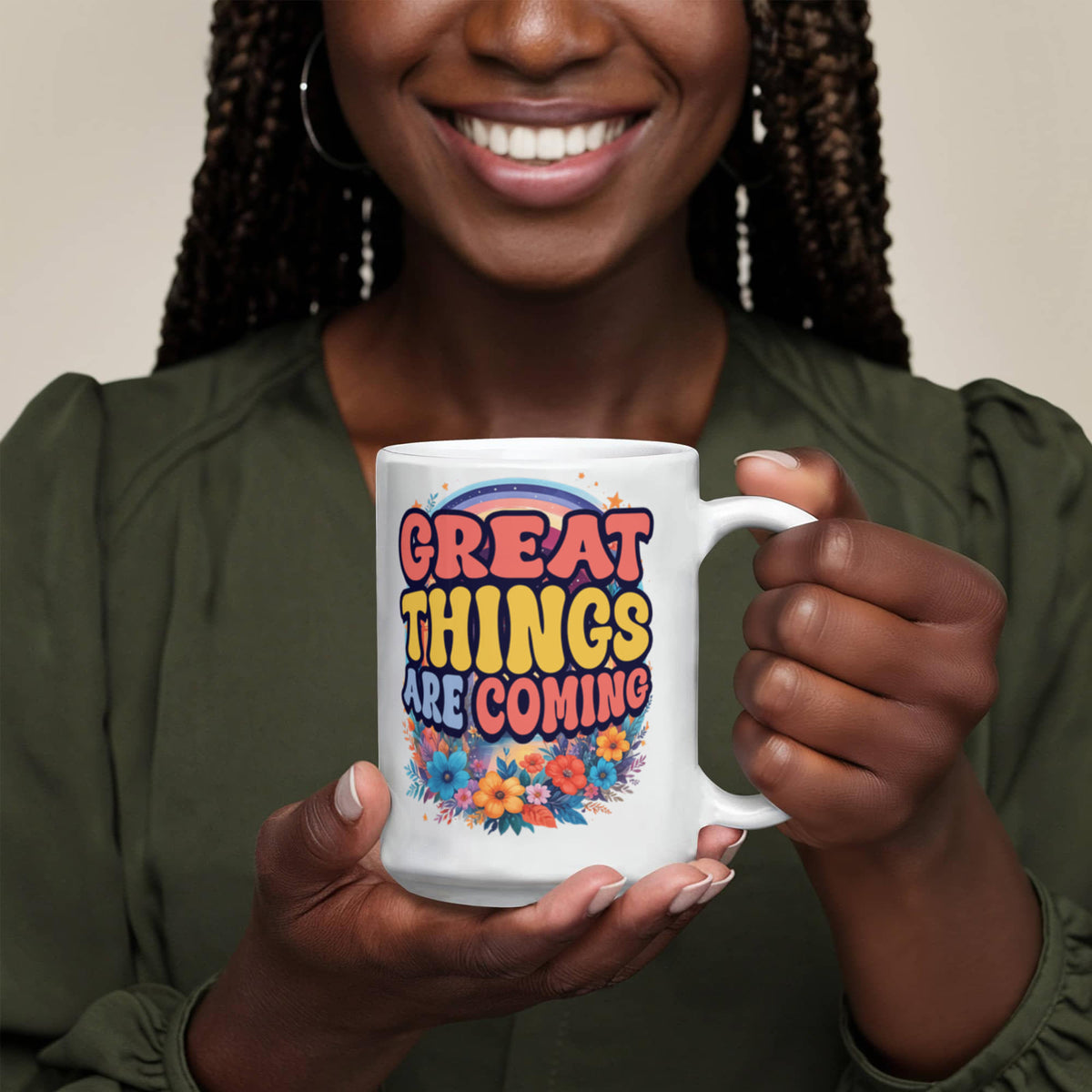 Great Things Are Coming Ceramic Mug