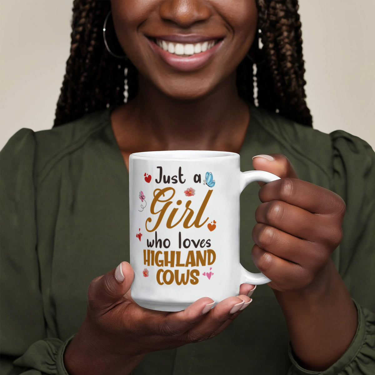 Just a Girl Who Loves Highland Cows Ceramic Mug