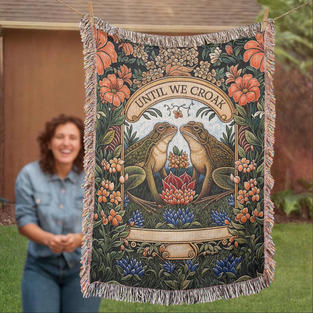 Till We Croak Cotton Woven Heirloom Blanket