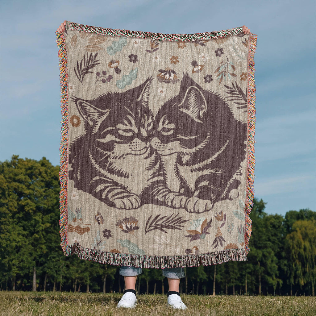 Life Is Better With Cats Cotton Woven Heirloom Blanket
