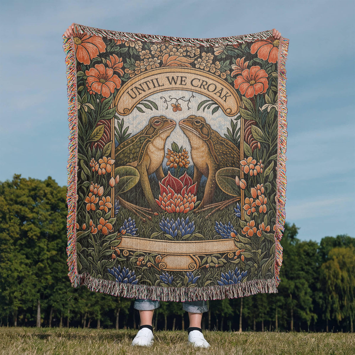 Till We Croak Cotton Woven Heirloom Blanket