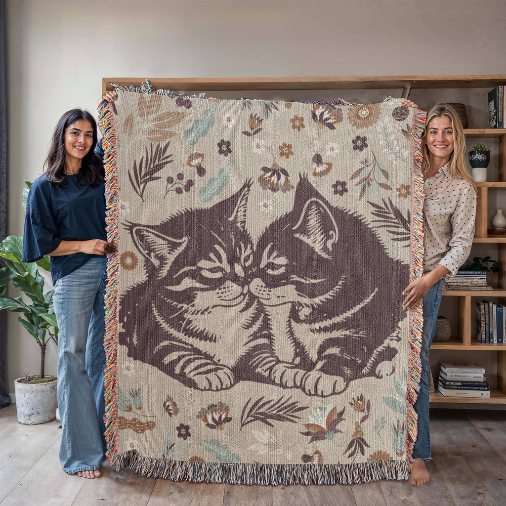 Life Is Better With Cats Cotton Woven Heirloom Blanket