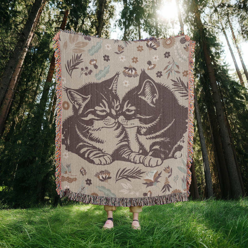 Life Is Better With Cats Cotton Woven Heirloom Blanket