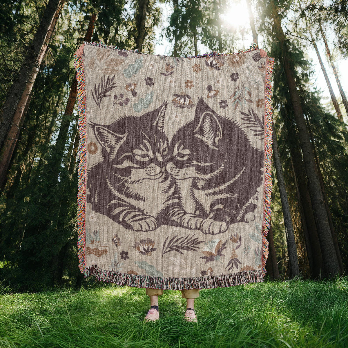 Life Is Better With Cats Cotton Woven Heirloom Blanket