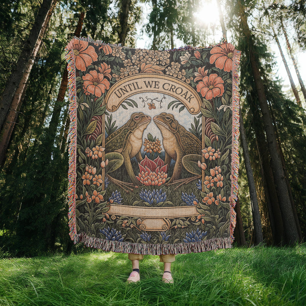 Till We Croak Cotton Woven Heirloom Blanket