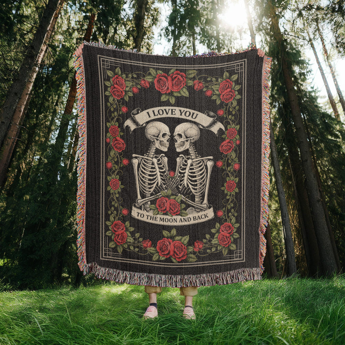 Till Death Do Us Part Cotton Woven Heirloom Blanket