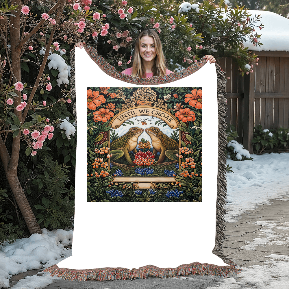 Till We Croak Cotton Woven Heirloom Blanket